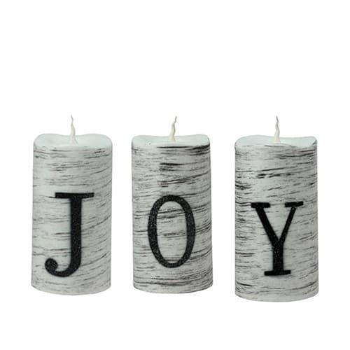 Northlight Seasonal 3pc. JOY LED Christmas Candle Set