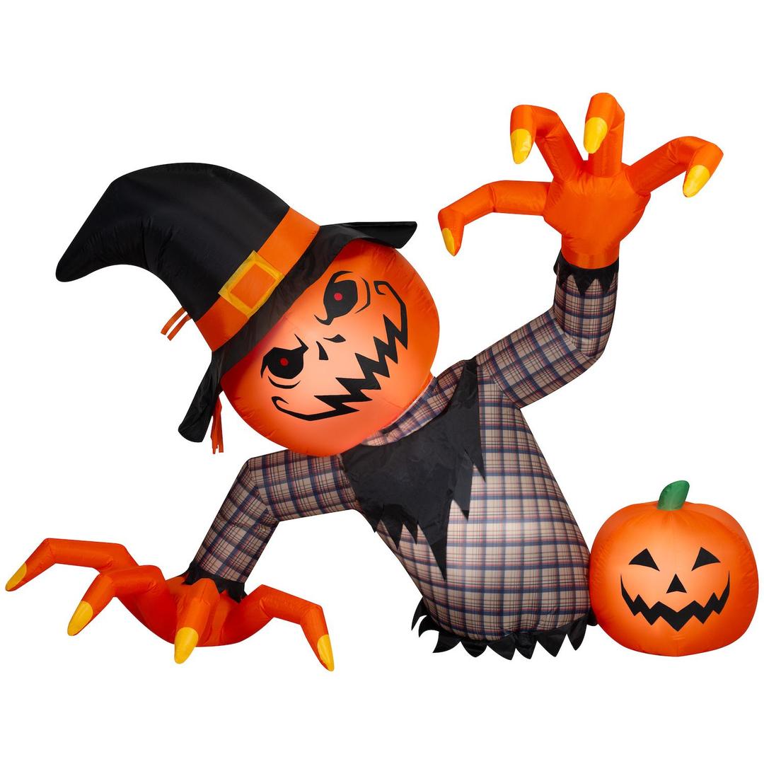 Animated Ground Breaker Scarecrow Outdoor Decor 5-ft.